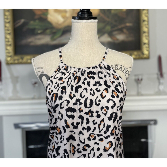 For G and PL Leopard Print Halter Maxi Dress Size Small - Picture 2 of 8